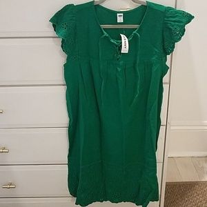 Old Navy green swing cut work dress NWT